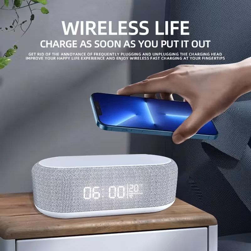 Phone charging as soon as it is placed on the alarm clock charging pad